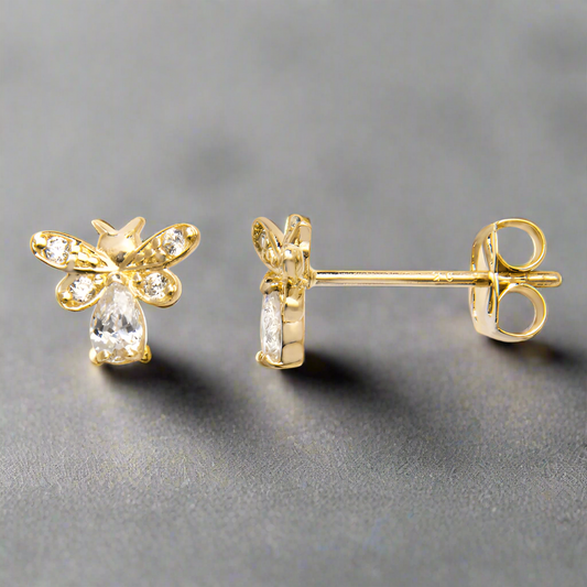 9K Gold Butterfly Studs