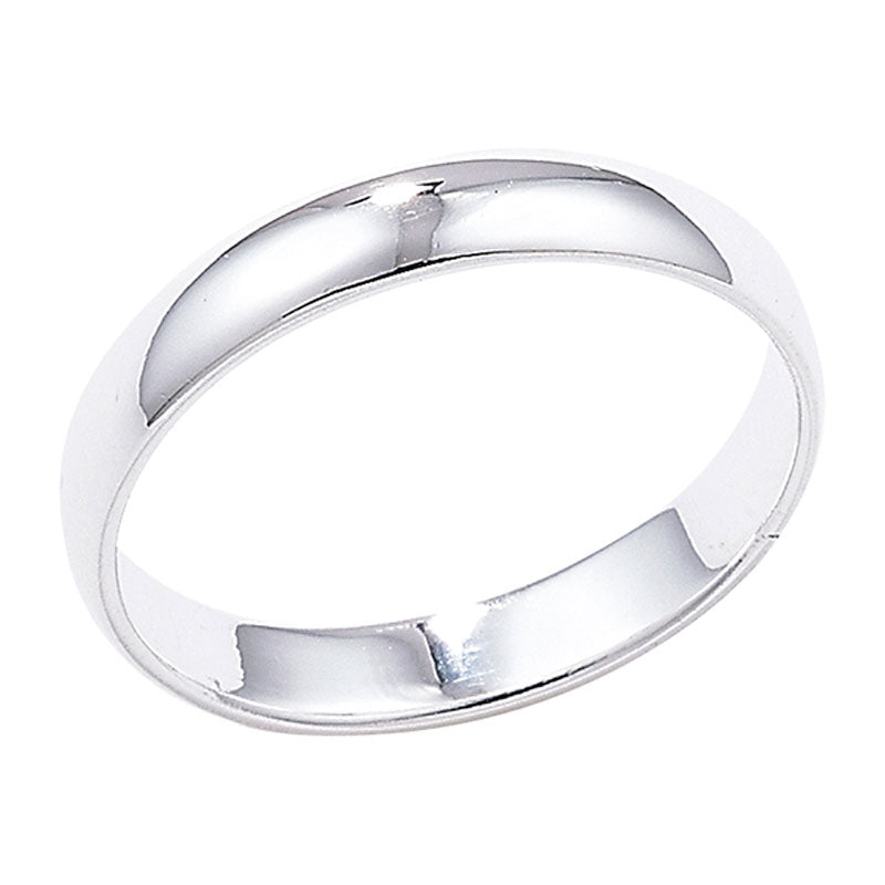 Silver 4mm Wedding Band